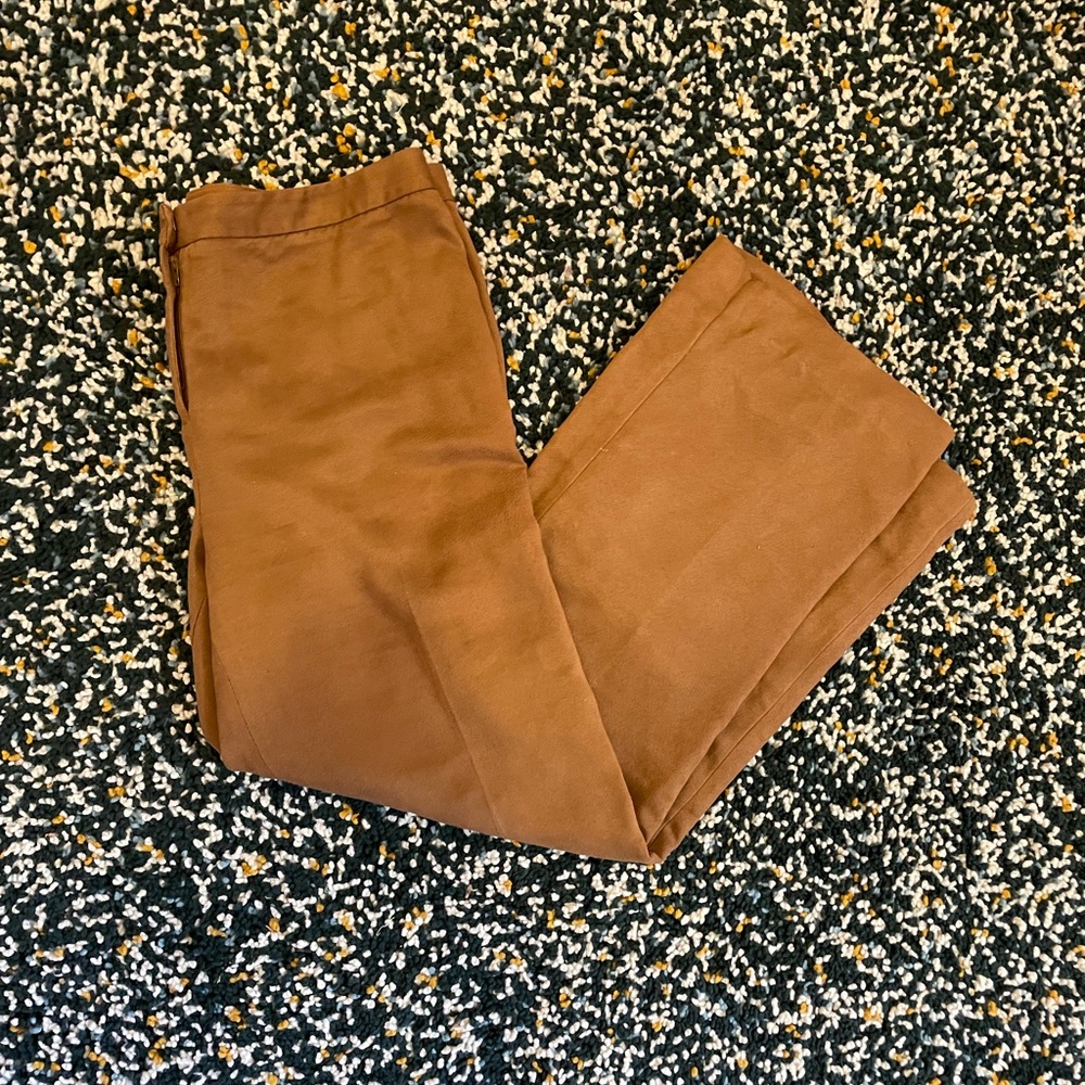 Tan Suede Cropped Pants